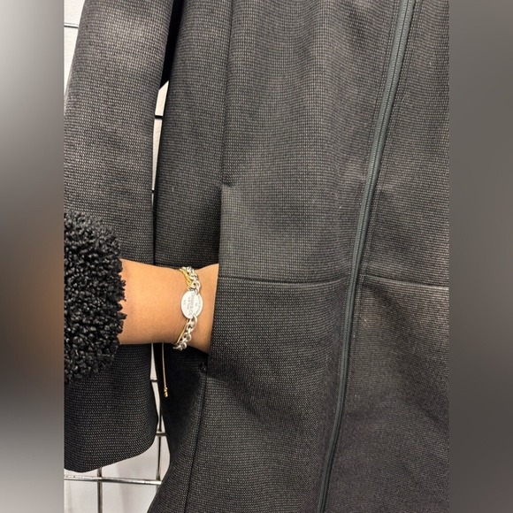 LULULEMON City Softshell Tweed Coat black taupe hooded size 6 - Picture 5 of 10